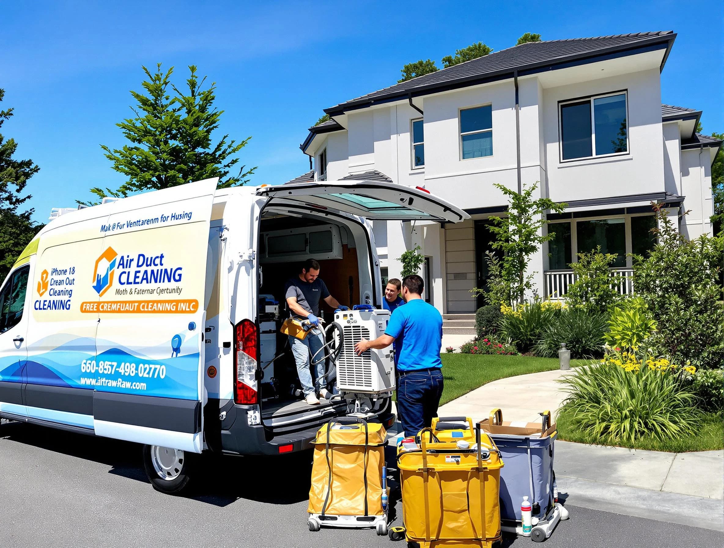 Irvine Air Duct Cleaning technician performing professional air duct cleaning in Irvine