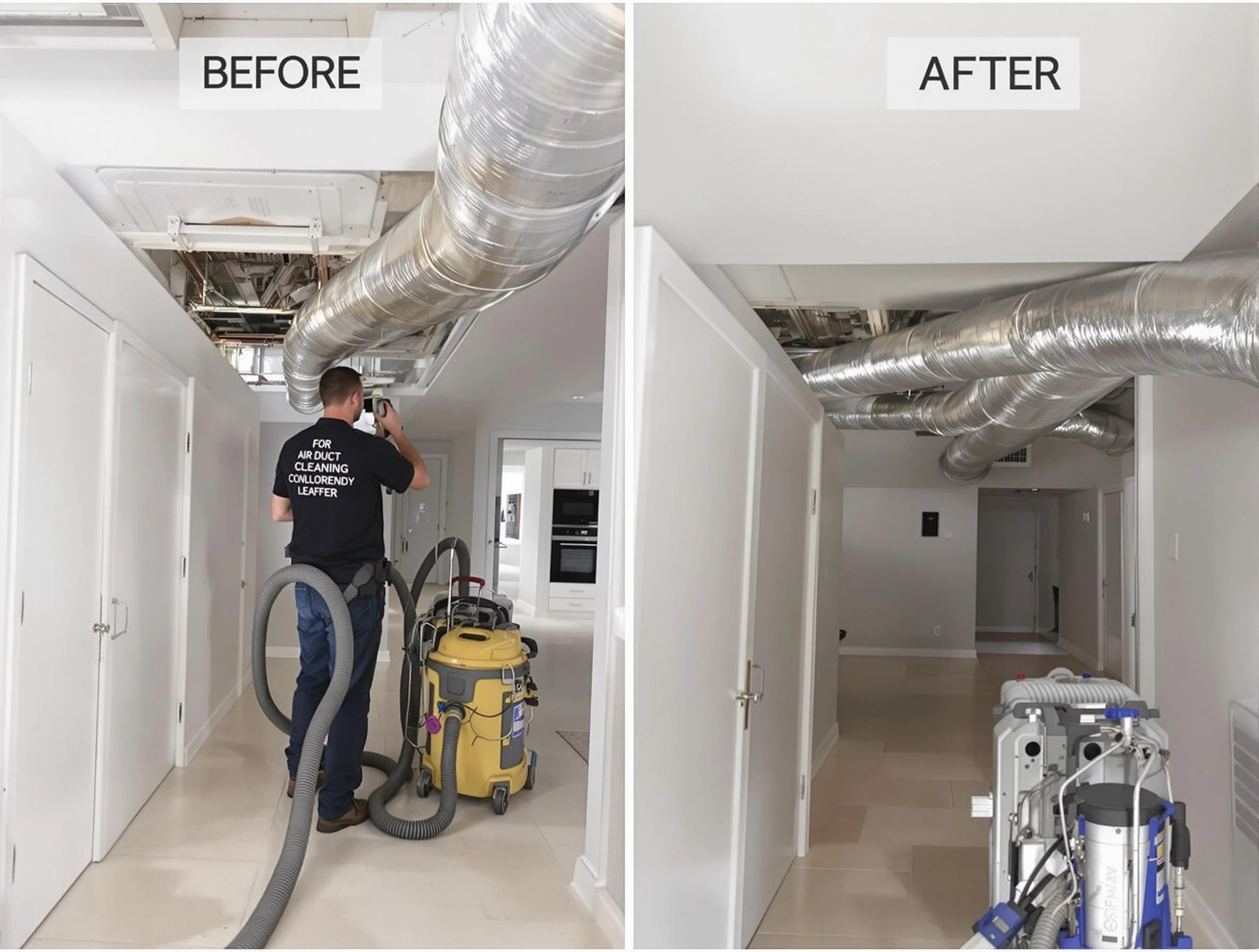 Irvine Air Duct Cleaning professional performing thorough air duct cleaning in Irvine