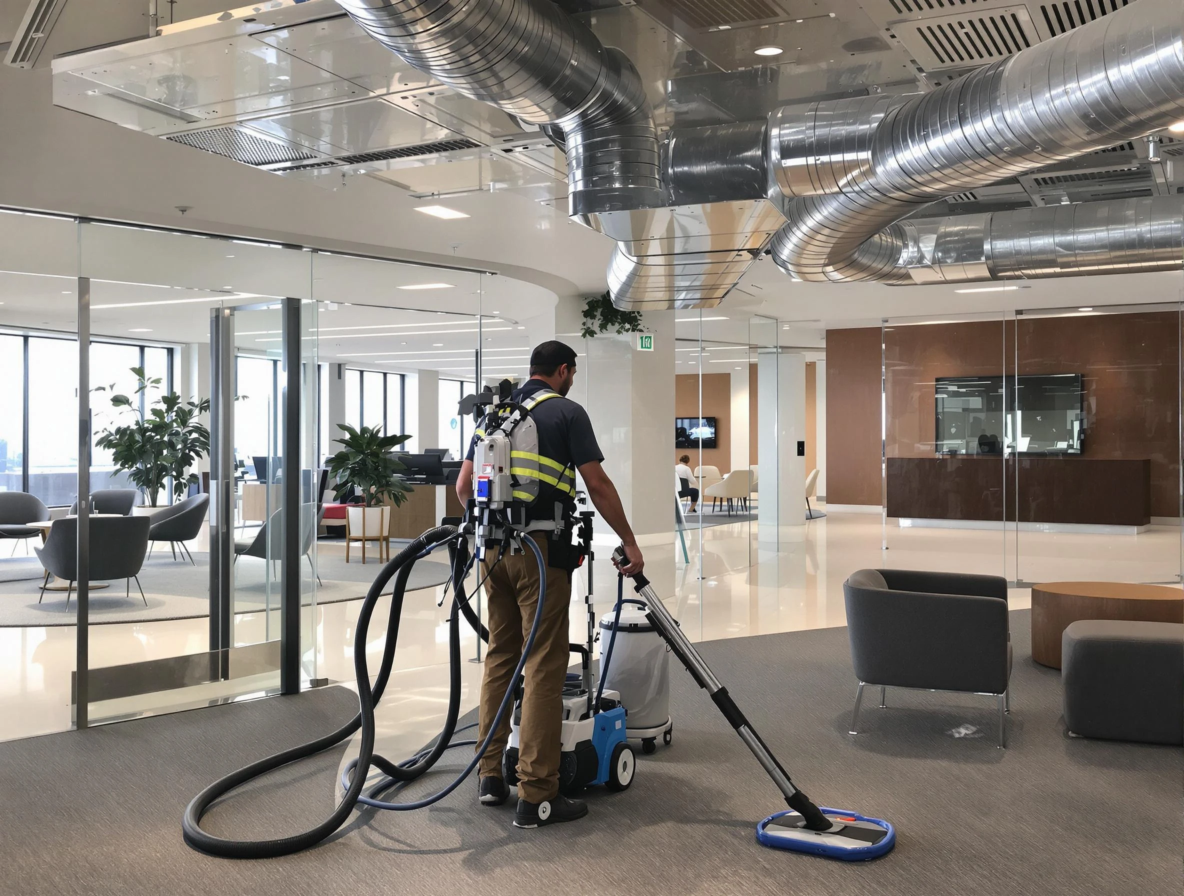Commercial duct cleaning service by Irvine Air Duct Cleaning in Irvine